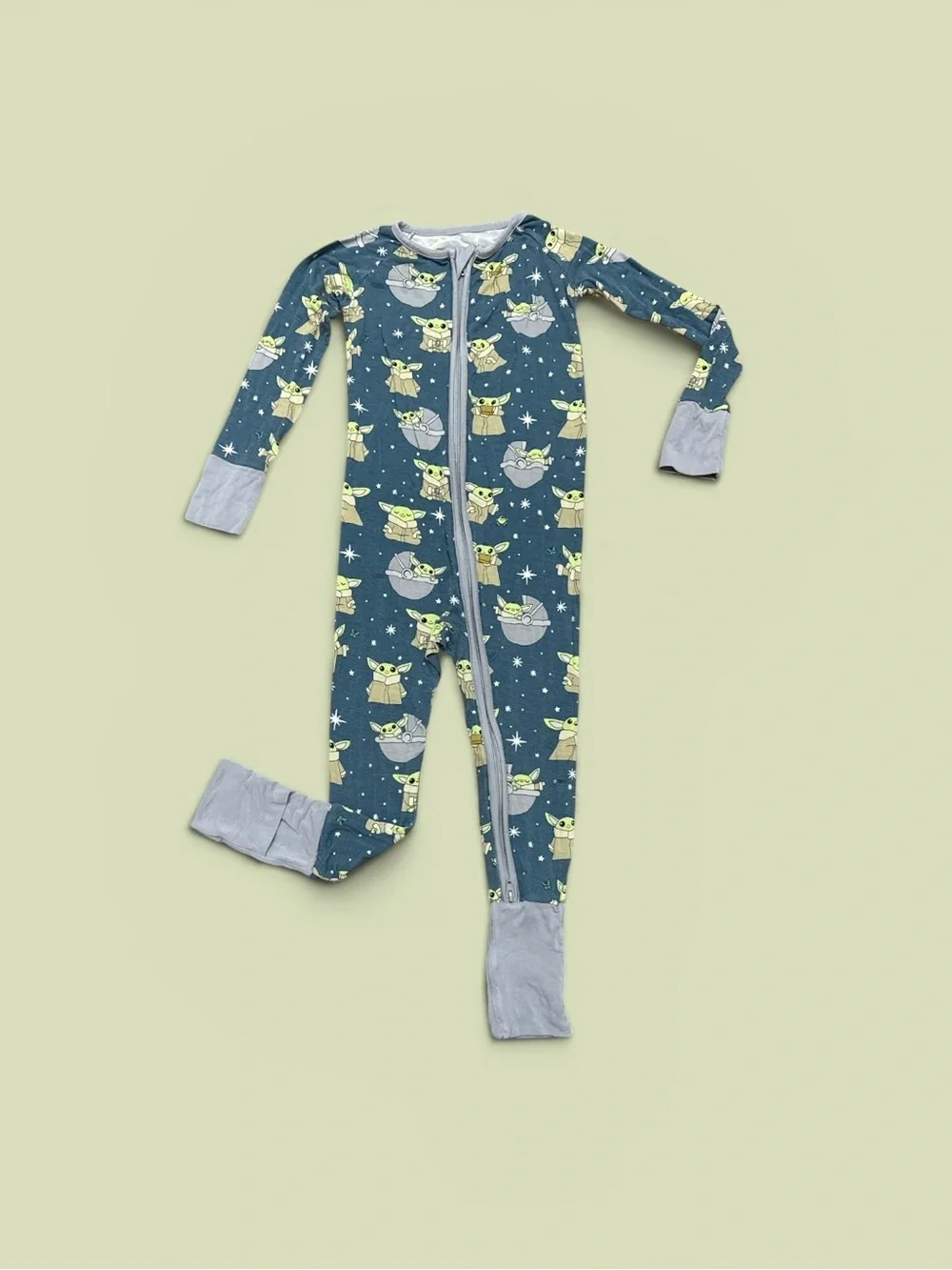 Little Sleepies STAR WARS Grogu Bamboo Convertible Zippy Boys Girls Size 2T